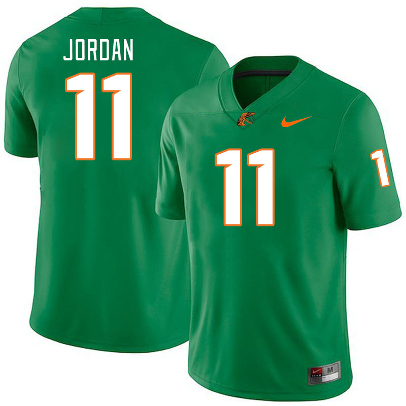 Men-Youth #11 Jacory Jordan Florida A&M Rattlers 2023 College Football Jerseys Stitched-Green